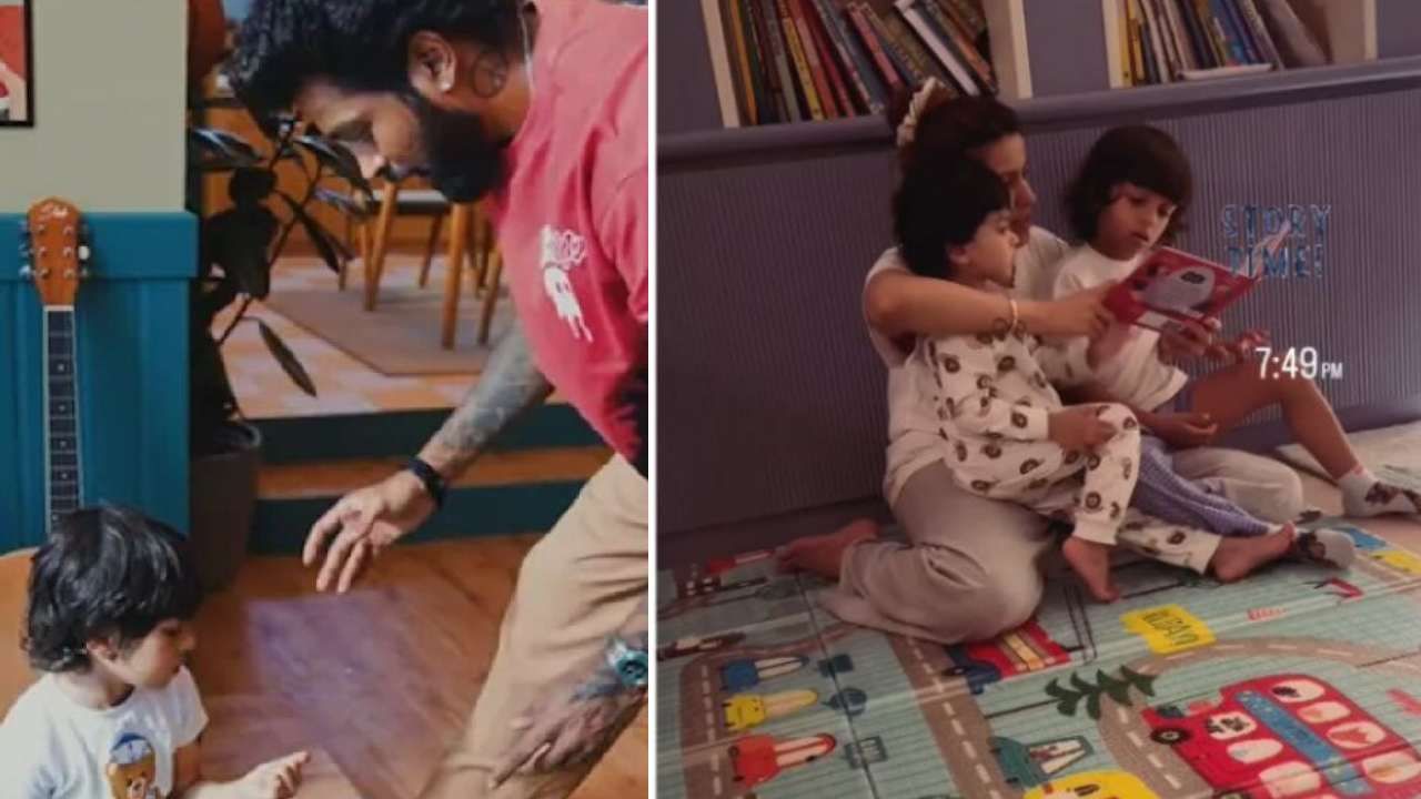 हा व्हिडीओ सध्या सोशल मीडियावर व्हायरल होत आहे. यामध्ये अगस्त्य काहीतरी वाचताना आणि त्याच्या चुलत भावंडांसोबत खेळताना दिसत आहे.