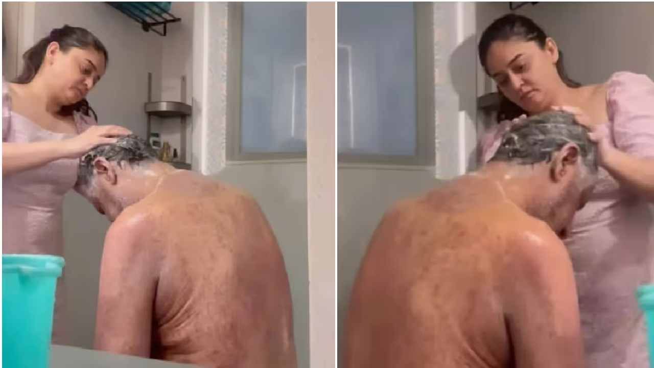 वडिलांना डॉक्टरांनी बेड रेस्ट सांगितली आहे. या परिस्थितीत माही आपल्या वडिलांची काळजी घेत आहे. त्यांना आंघोळ घालणं, मालिश करण्यापासून त्यांची नख कापणं ही सर्व काम करत आहे.