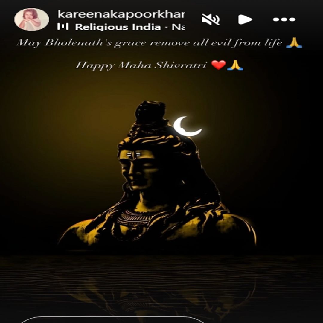 शंकराचा एक फोटो पोस्ट करत अभिनेत्रीने कॅप्शनमध्ये 'भोलेनाथ आयुष्यातून सर्व दुःख दूर करेल... महाशिवरात्रीच्या शुभेच्छा...' असं अभिनेत्रीने लिहिलं आहे.