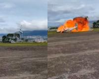 उड्डाण घेताच विमान कोसळून आगीच्या भक्ष्यस्थानी, दोघांचा होरपळून मृत्यू; दोन जण गंभीर भाजले