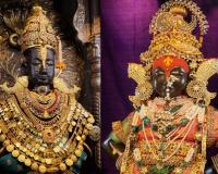 Pandharpur News – लक्ष्मीपूजनाच्या दिवशी विठ्ठल रूक्मिणीला पारंपरिक साज